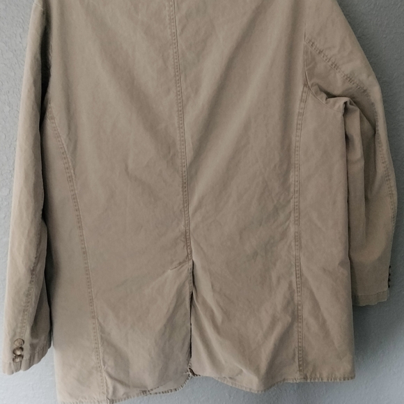 Vintage LL Bean Jacket Mens 42 Tall Khaki Cotton Blazer 2 Button Sports Coat - Picture 2 of 7